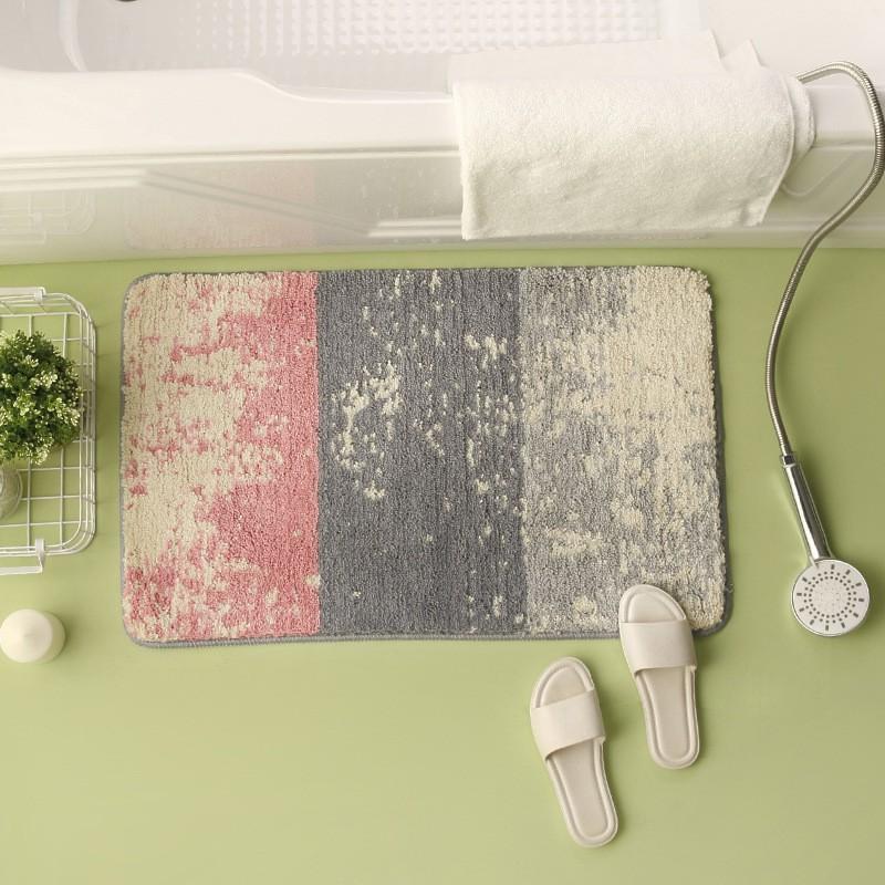 Absorbent Bathroom Door Mat Non-Slip Entryway Rug Bedroom Shower Area Nordic Style Washable Floor