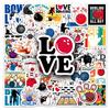 50pcs Bowling Cartoon Graffiti Sports Stickers: DIY Waterproof for Bottles & Suitcases