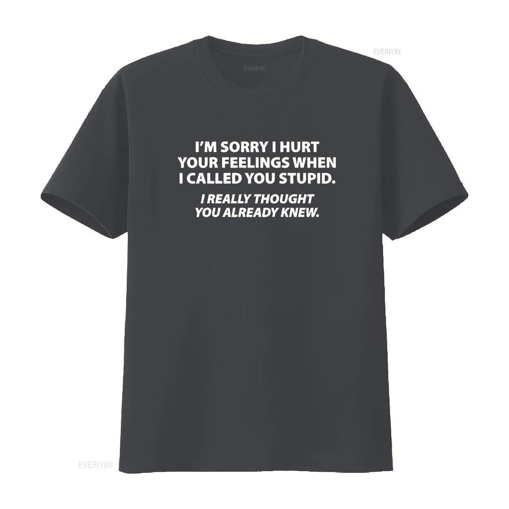 Du Dummer Ich Dachte Wusste Humor Neuheit Sarkastisch Lustig T-Shirt vintage Gewaschen streetwear Grafik Stilvoll Lässig Weich Dehnbar
