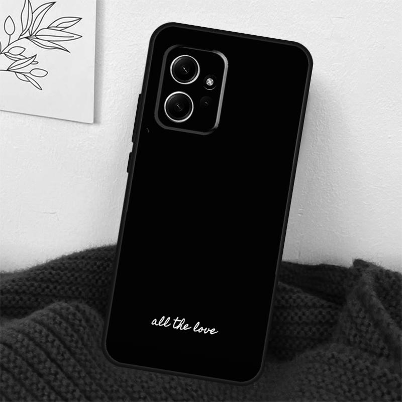 Simple Minamilst Black Quote Case For Xiaomi Redmi Note 14 13 12 11 10 15 Pro Plus Cover For Redmi 15 15C 10C 12C 13C 14C