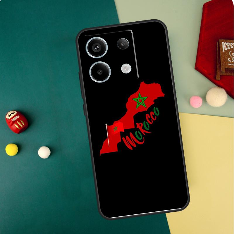 Maroc Morocco Flag Case For Xiaomi Redmi Note 12 11 10 9 13 Pro Plus 9S 10S 11S 12S Redmi 13C 9C 10C 12C Cover