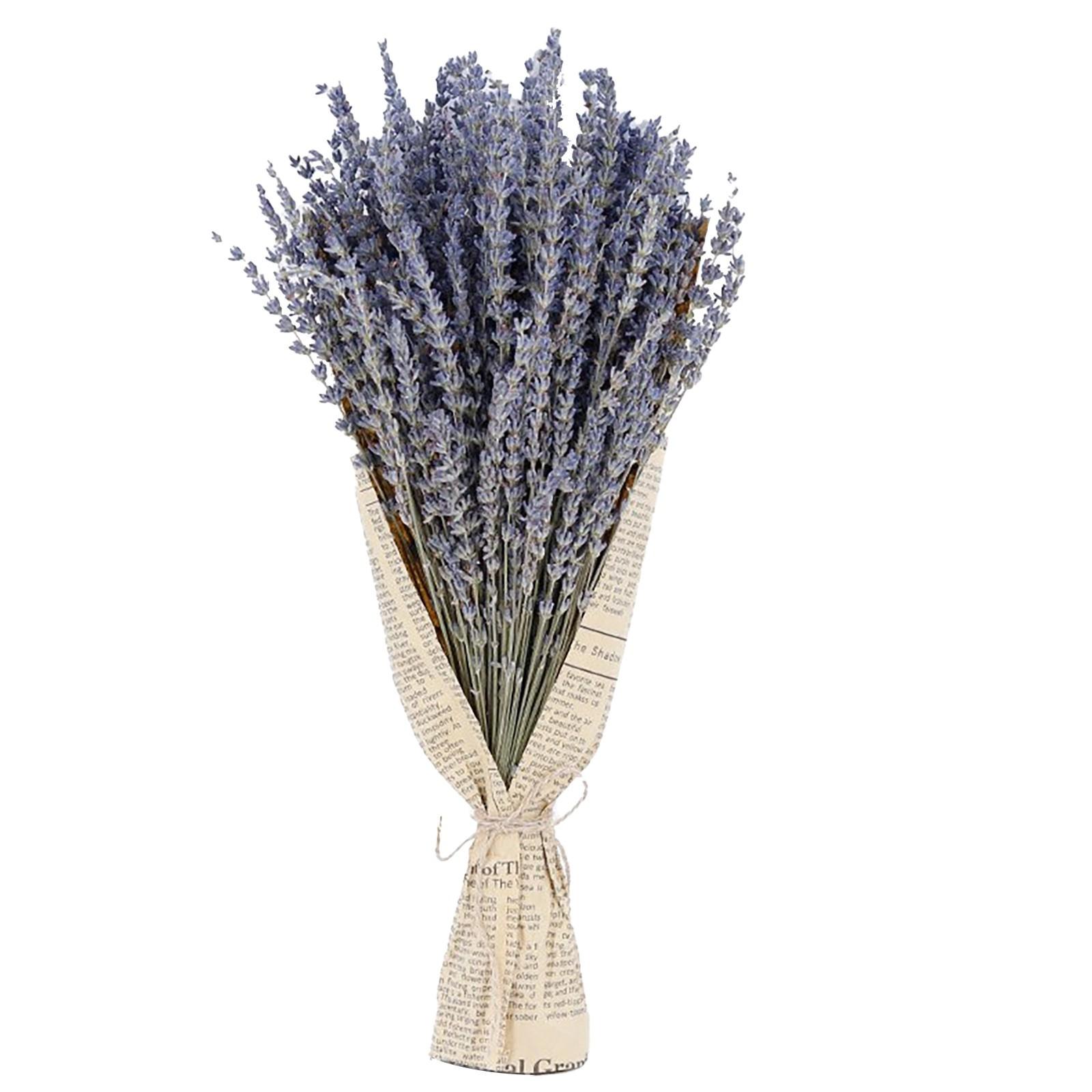 Lavendel Trockenblumenstrauß Natürliche Heim-Aromatherapie Heimdekoration Dekorationsblumen Hängende Blume Heimdekoration 40cm gray
