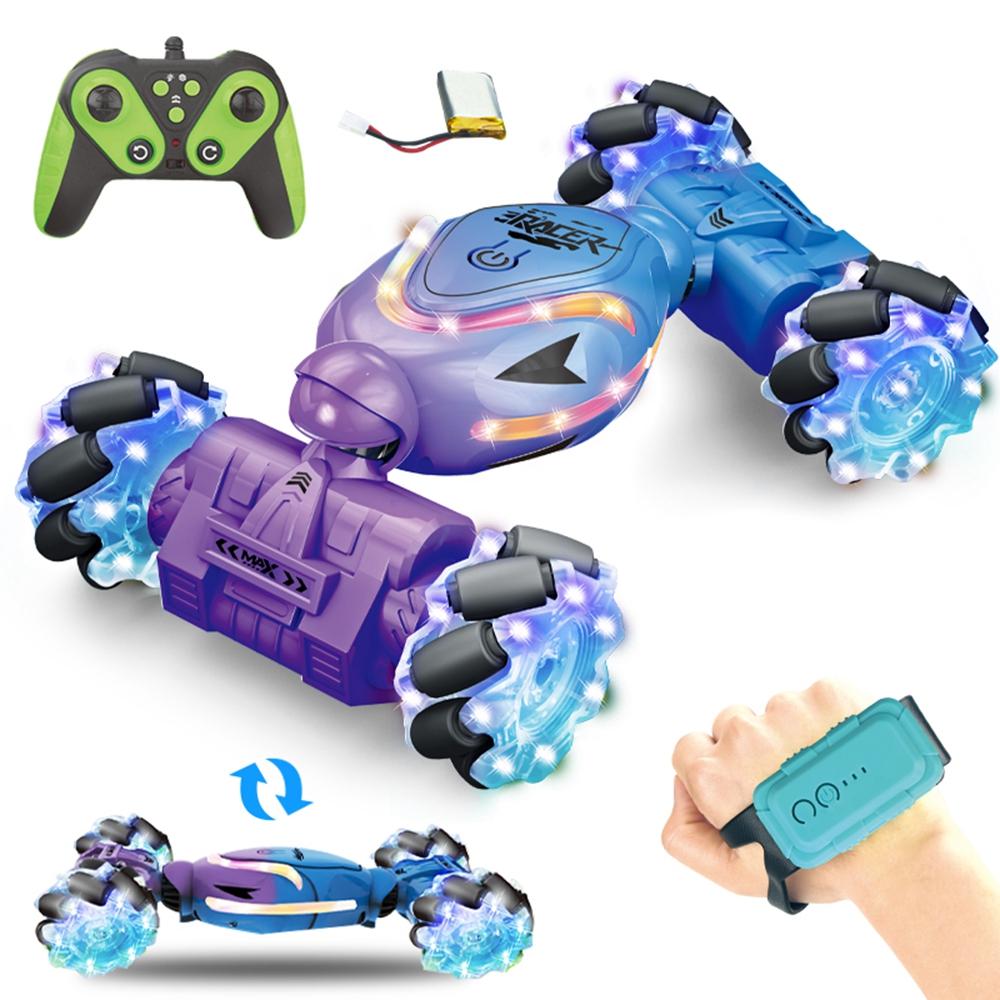 

YT6637 RC Stunt Car Light-Up Twisting Vehicle Toy Dual Controlled Remote Control Car Blue