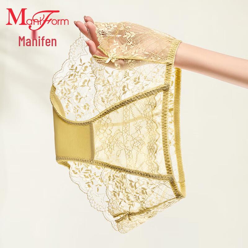 Maniform Lightweight Lace Mid-Low Waist Briefs