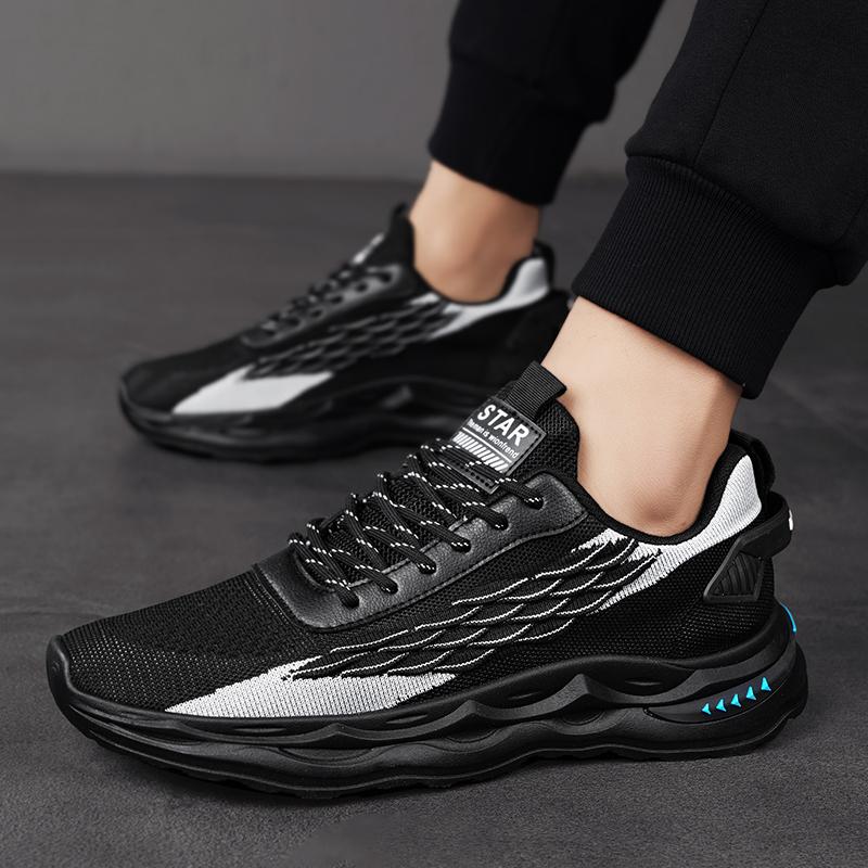 Ultra-light Color Matching Lace-up with Elastic Shock Absorption Cushioning Outdoor Sports Sports Competitive Running Shoes