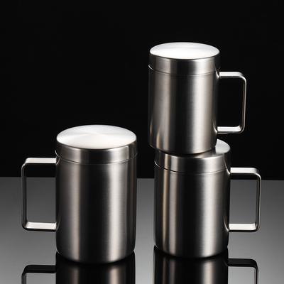 316 rostfritt stål slipad mugg multispecifikation täckt värmeisoleringskopp kontorspresentmugg