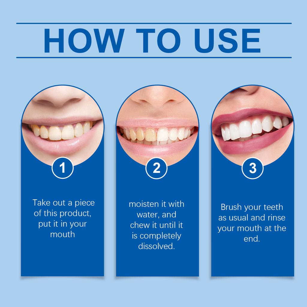 Mint Scent Toothpaste Tablets Oral Refresh Remove Tea and Coffee Stains Prevent Decay Promote Dental Toothpaste Tablets