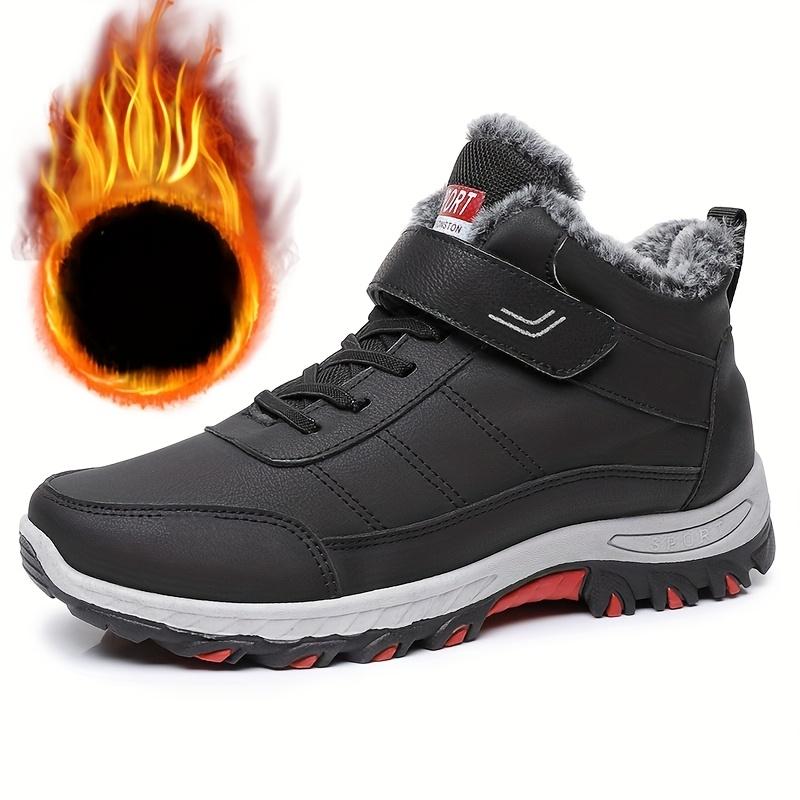 Men's Thickened Winter Snow Boots Fleece Lined Ankle High Non Slip Outdoor Hiking Daily Wear Cold Weather Athletic Durable Shoes Sizes 39-46