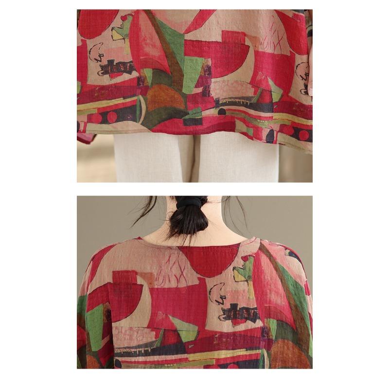 DIMANAF Plus Size New T-Shirt Women Shirts Flower Print Loose Casual O-Neck Lady Tops Tees Oversize Summer 2026