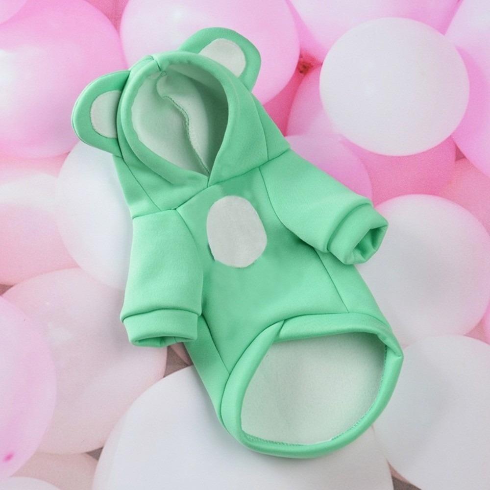 Solid Color Hairless Cat Clothes Winter Coat Bear Design Cat Hoodie Sweater Pullover Style Jumpsuit Design Pet Hoodie