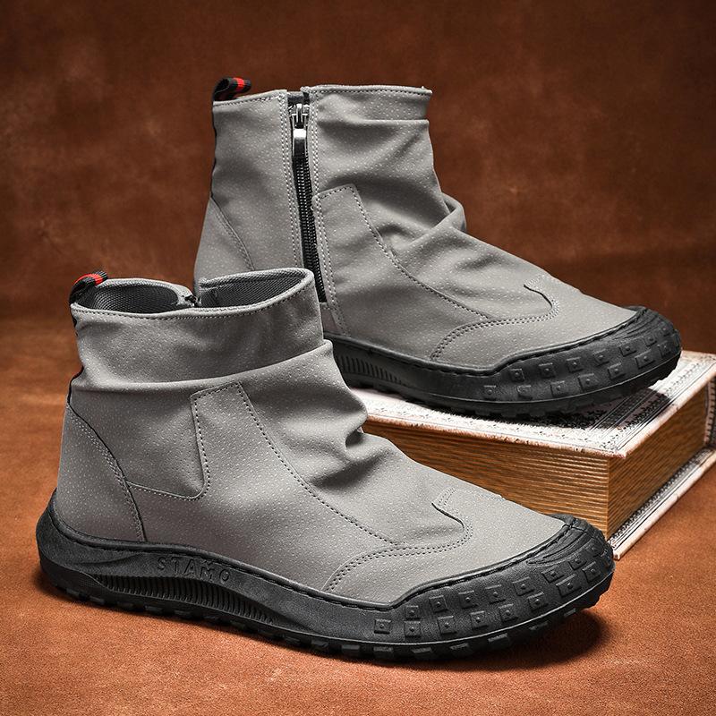 High-top Martin boots men's shoes autumn construction site work tooling shoes men's trend versatile non-slip casual labor insurance shoes men