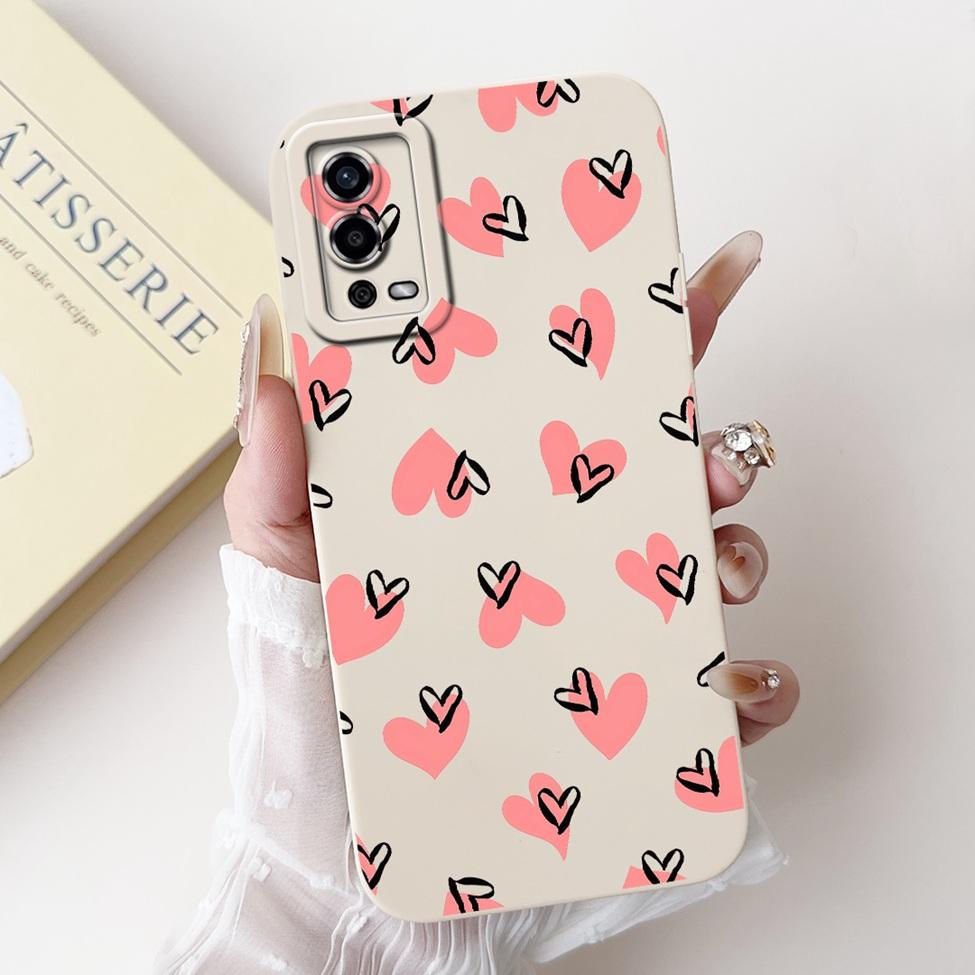 For Oppo A55 4G Case CPH2325 Silicone Cute Cat Fashion Butterfly Flowers Love Painted Cover For Oppo A55 4G Phone Case