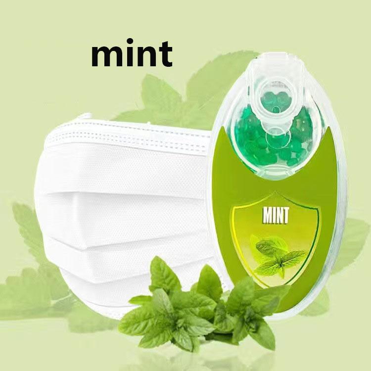 

100 шт./коробка Фруктовый запах Мятный запах Дезодорирующие шарики Освежитель воздуха Фильтрующие шарики Можно раздавить пальцами Шарики для фильтра маски Mint Flavour