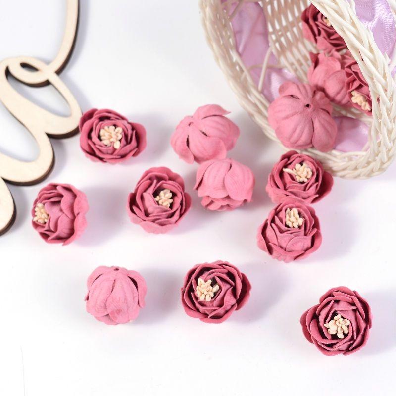 

5/10Pcs Multi-Layer Core Rose Artificia Flowers Head Wreath Wedding Decoration Party Home Room Decora Fake Flower Accessories 5PCS розовый