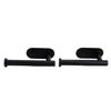 2pcs Toilet Paper Holder Black Round Rod Punching Free Self Adhesive Toilet Tissue Holder for Bathroom Toilet