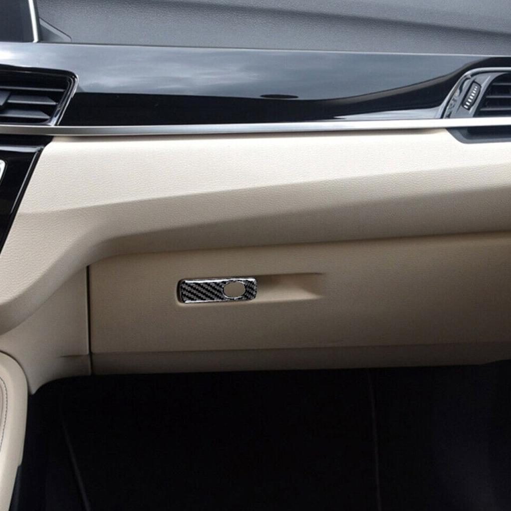 High Gloss Carbon Fiber Copilot Glove Box Handle Interior Trim Sticker for F48 2016-2021 F39 2018-2021 Easy Installation