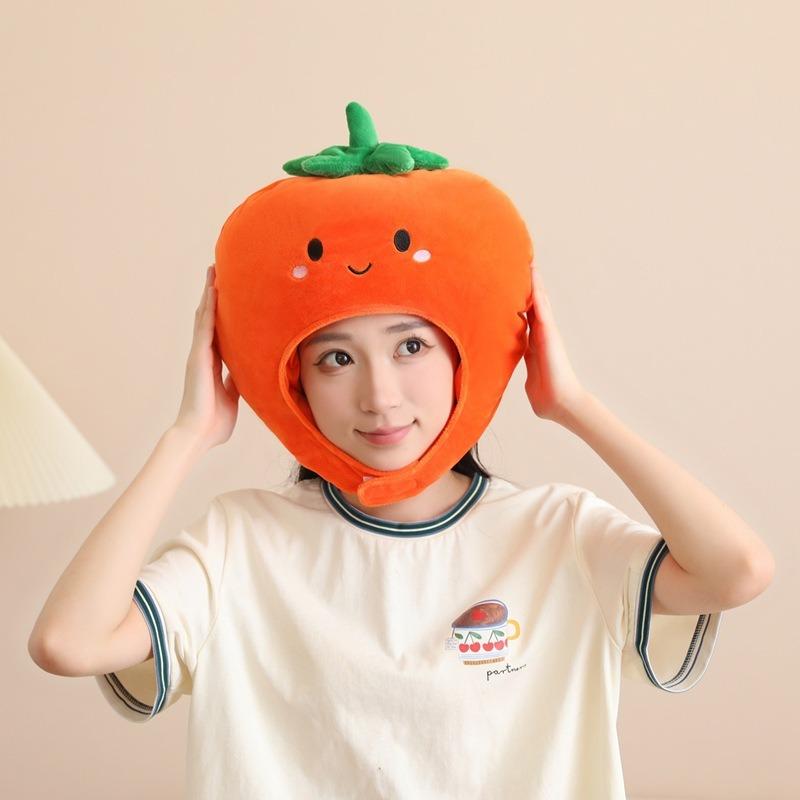 Cotton-filled Persimmon Headgear, Hat, Photo Props, Cartoon Headgear, Photo Props, Performance Props
