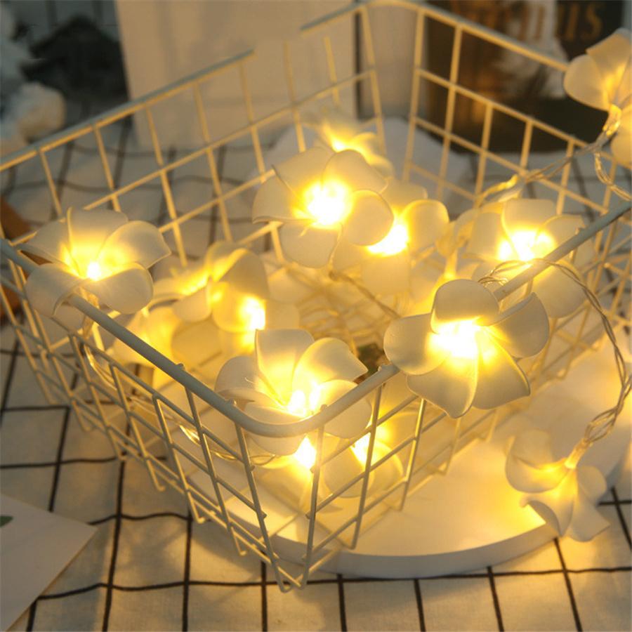 Christmas Decorations 6M 40LEDs Simulation Egg Flower String Lights Battery Powered Creative Garland Party Wedding Fairy Lights