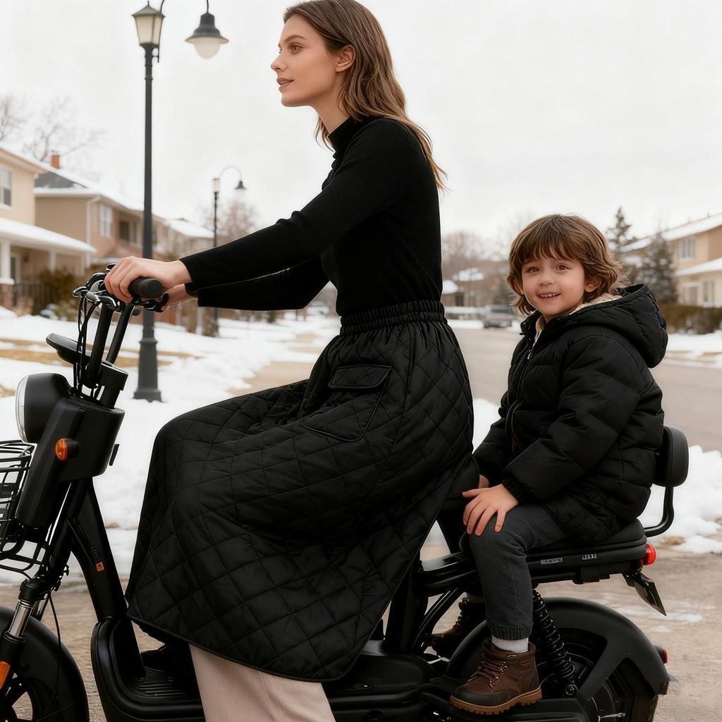 Motorcycle Leg Apron Cover Waterproof Thick Quilt Plush Lining Motorcycle Warm Leg Cover For Women Scooter Winter Outdoor Riding