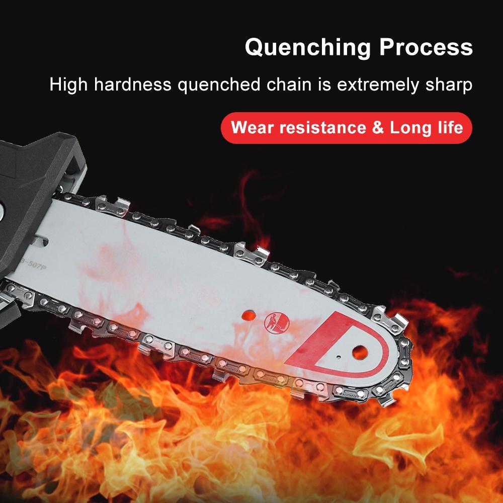 2500W Brushless Electric Chain Saw 10 Inches Rechargable Garden Woodworking Power Tools Wood Cutter For 18V Battery
