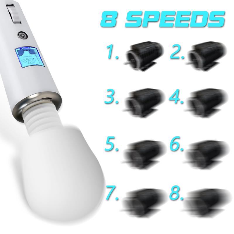Silicone LCD Big Vibrator AV Magic Wand for Women Clitoris Stimulator Sex Toy for Couples Female Vagina Vibrating Masturbator