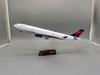 Display Plane 47CM 1/135 Scale Model Diecast Resin Airplane Airbus A330 Delta Airline Airways With Light Wheel Collection