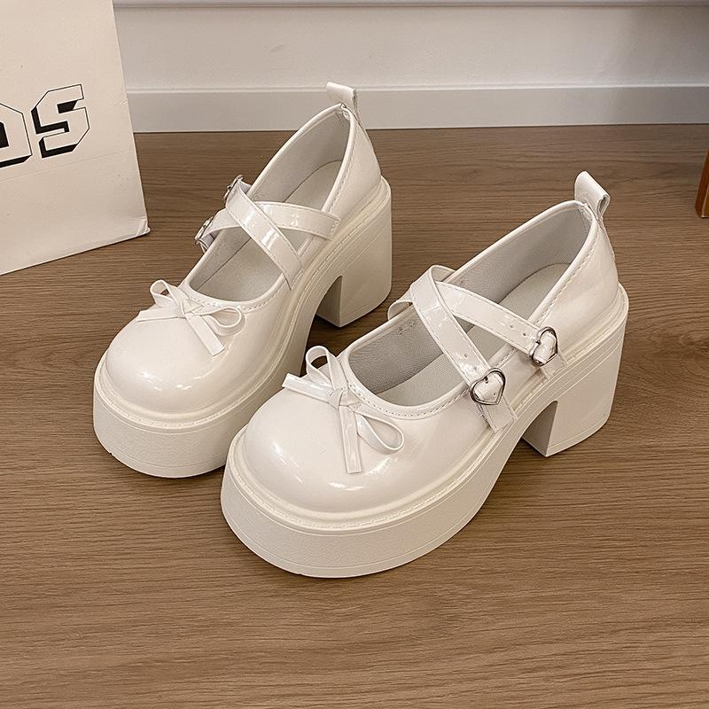 

Туфли лоферы JK на платформе женские 2025 маленькие кожаные туфли в японском студенческом стиле одинарные туфли в стиле ретро британский стиль туфли лоли 40 бежевый