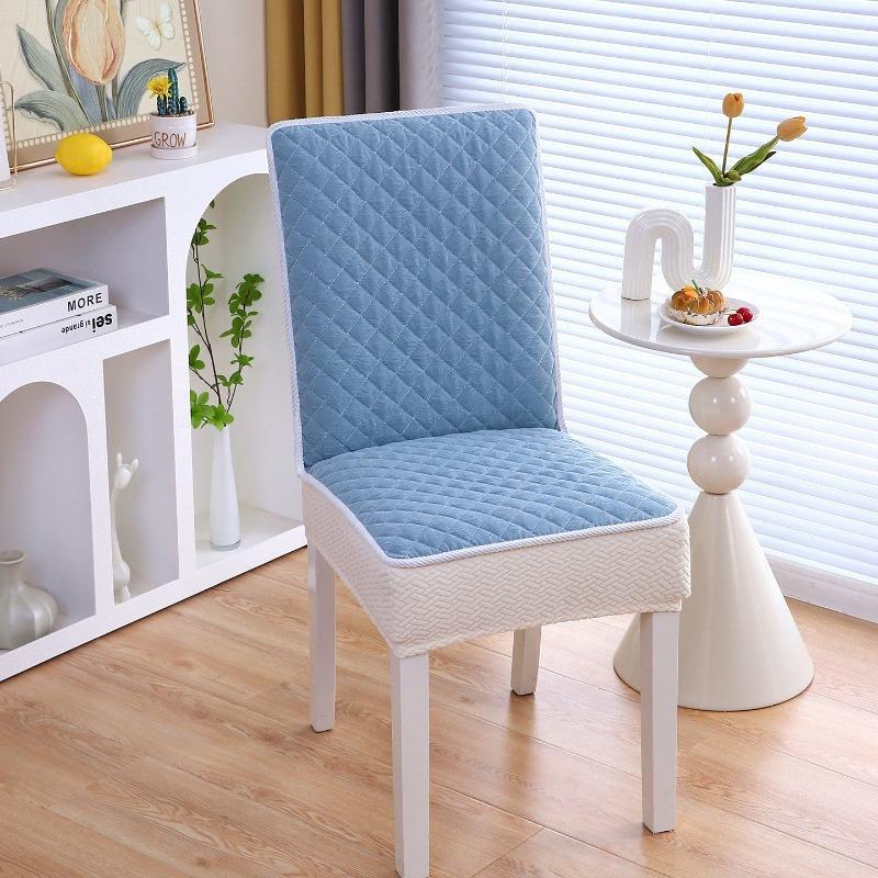 One-piece Dining Table and Chairs Cover Dining Chair Mats Chair Cover Set Household Cushions Elastic Stool Cover Four Season Universal Chair Cushion