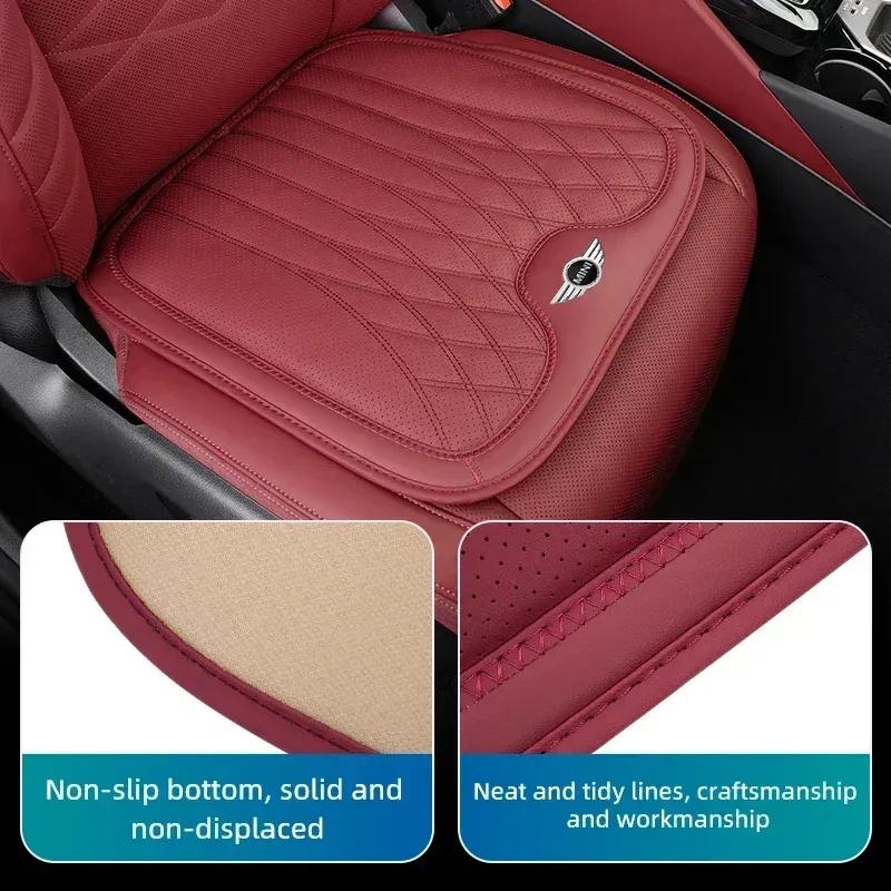 -Car Seat Cover Leather Auto Seat Pad Driving Cushion Anti-Slip Mat For MINI Cooper JCW R56 R50 R55 R57 R58 R59 R60 Countryma