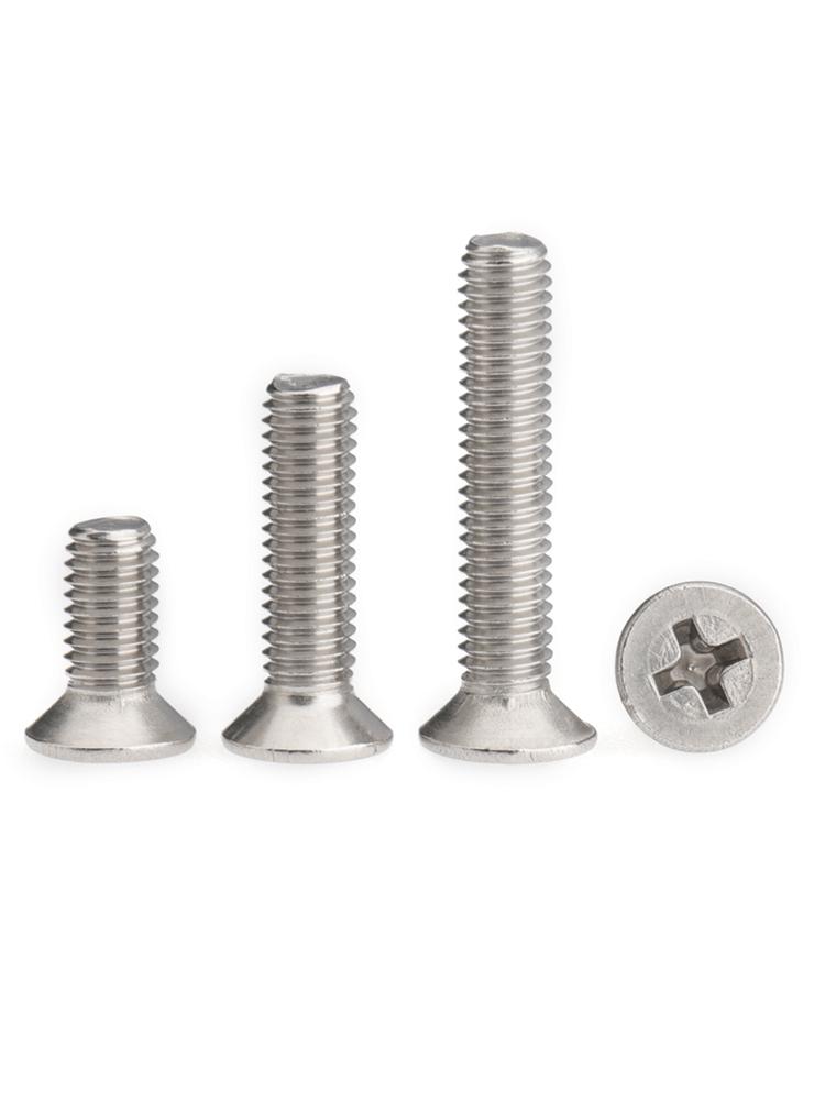 304 Stainless Steel Phillips Flat Head Countersunk Screws (Sizes: 1M to 4M)