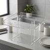 Display Tray with Pedestal Transparent Pastry Display Tray Dessert Platter Modern Cupcake Riser Stable for Bakers