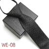Business Tie Striped Zipper Men Plaid All Match Neck Tie na wesele