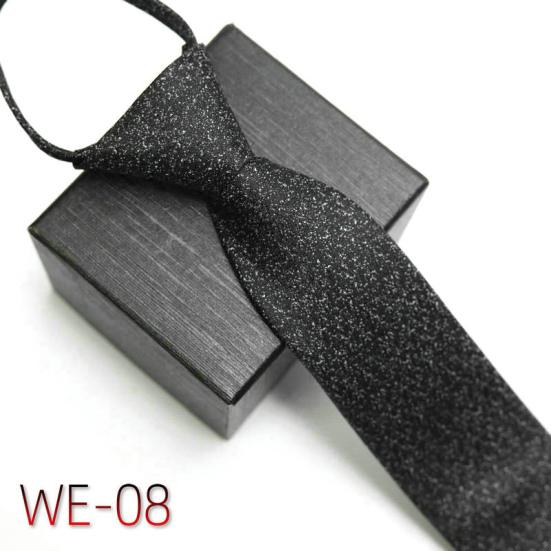Business Tie Striped Zipper Men Plaid All Match Neck Tie na wesele