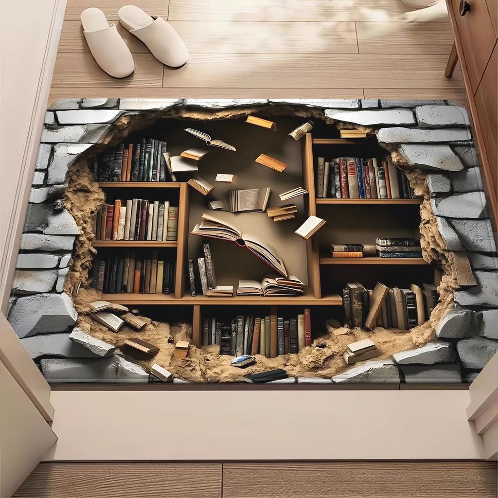 3D Astronaut Floating in Space Area Rug Cosmic Galaxy Themed Bedroom Carpet Non-Slip Living Room Mat for Teens Home Decor Gift