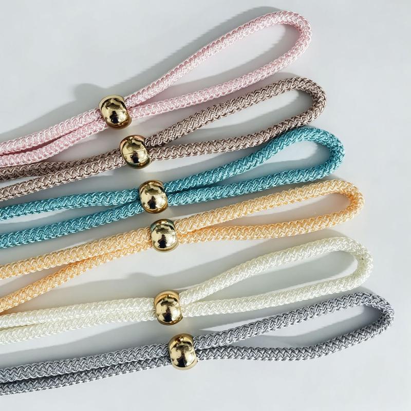 2Pcs Magnetic Curtain Tiebacks With Durable Braided Rope Elegant Gold Balls For Living Room Bedroom Decor