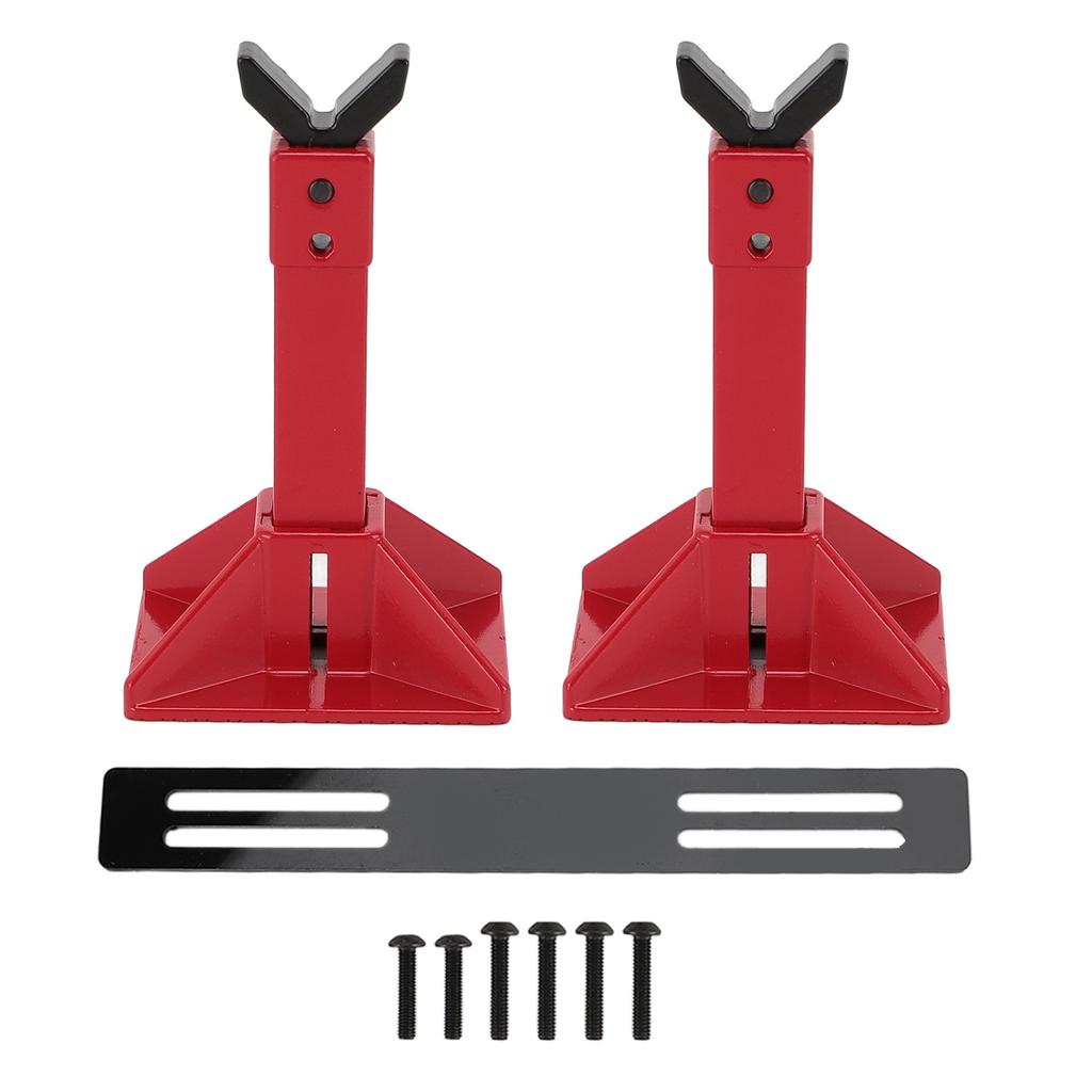 1 Pair RC Car Jack Stand Metal Height Adjustable RC Jack Toy Stands for 1/18 1/10 1/8 1/7 RC Crawler