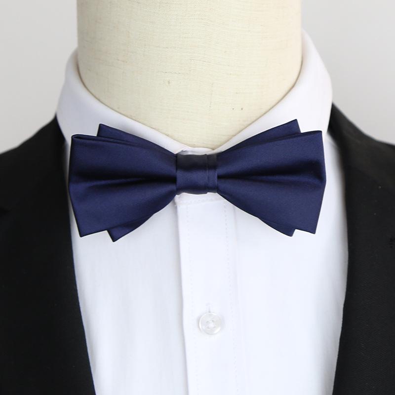 Black Men'S Bow Tie Groom Best Man Mc Host Dress Suit Burgundy Trendy Bow Tie Blue