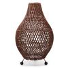 Rattan Table Lamp With UK Plug Dark Brown