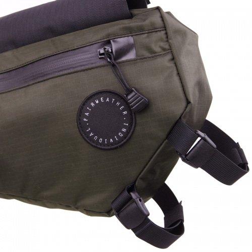 Made in Japan FAIRWEATHER Half Frame Bag (Olive) Half Frame Bag Bicycle Bag Fairweather Lightweight Waterproof Bikepacking Frame Mount Type Touring Cy