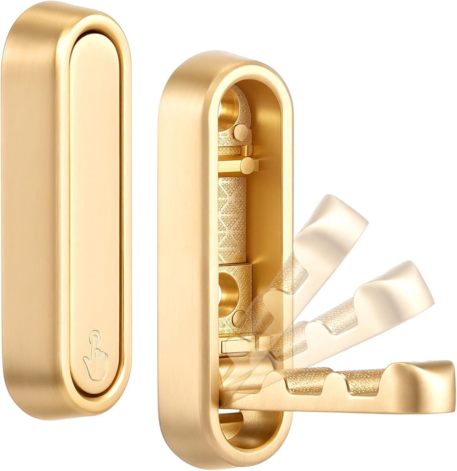 

2 Pcs Folding Coat Hooks Wall Mount Heavy Duty Zinc Alloy Foldable Bathroom Towel Hooks for Hanging Coats Hats Key Kitchen Hotel (Round) 2