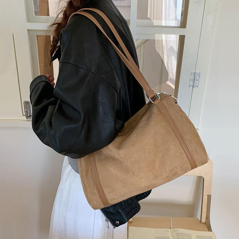 Fashion Women Shoulder Bag Faux Suede Crossbody Bags High Capacity Matte PU Leather Female Tote Handbags