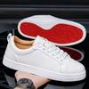 Red Sole Simple Men's Shoes Social Guy Board Shoes Fashion Trend Leather Shoes Commuter Business Casual Shoes