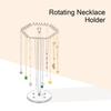 Drehbare Halsketten Schmuckorganizer Klarer Acryl-Halskettenständer mit 360°-Drehbasis Eleganter Schmuck-Ausstellungsständer