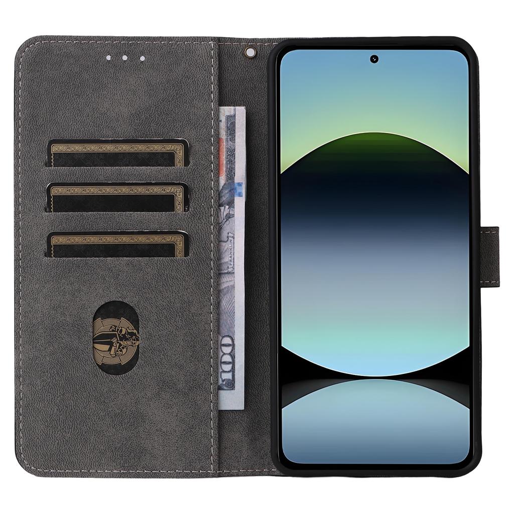 Pro Xiaomi Redmi Note 14 4G (163,25x76,55x8,16mm) Pouzdro Peněženka Blokování RFID PU Kůže Kryt Stojánek pro sledování