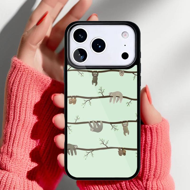 Süßes Faultier Tiere Handyhülle für iPhone 17 16 15 14 13 Pro Max Rückabdeckung für 12 11 Pro Hülle