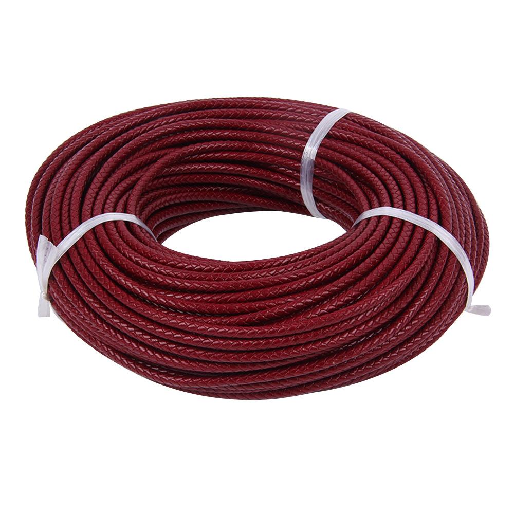 Diy First Layer Leather Rope Full Oil Edge Woven Cowhide Rope Woven Leather Rope Bracelet Necklace Rope