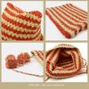 Cute Knitting Striped Devil Ear Casual Cap Japanese Beanie Hat Bonnet Hats Knitted Wool Caps