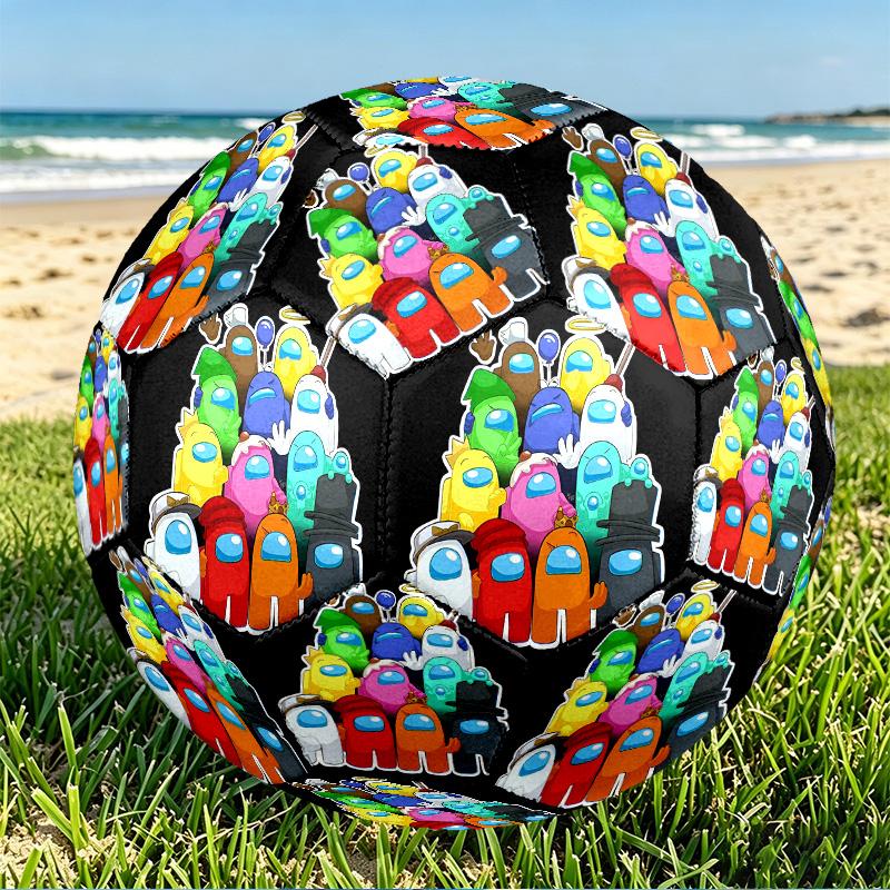 Among Us Print Size 5 Soccer Ball, PU Wear Resistant Football for Match Training and Daily Practice, Birthday Gift for Soccer Fans
