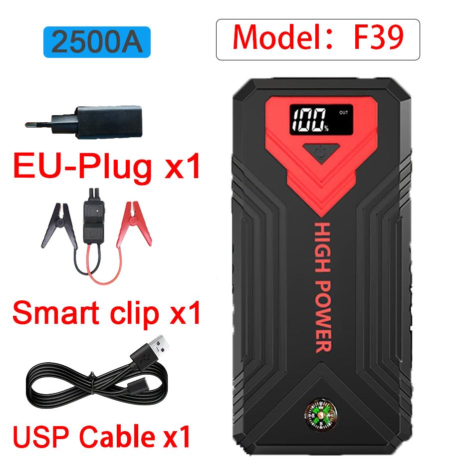 

26000 мАч автомобильный портативный автомобильный стартерный аккумулятор Power Bank аварийный усилитель со светодиодной подсветкой 12 В 1600A автозапускное устройство красный