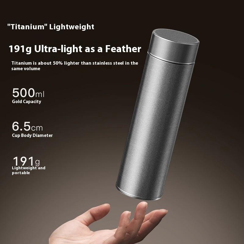 Titanio Puro Gianxi Per la Salute Antibatterica Acqua Grande Capacità Portatile Tè Casa Ufficio Tazza Termica